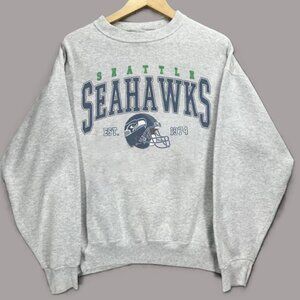 Vtg Seattle Seahawks Football Sweatshirt Retro NFL Seattle Seahawks Shirt